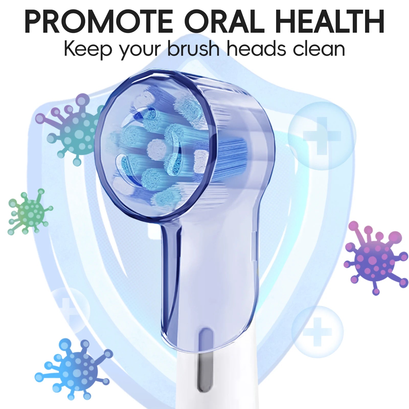 4 Uds. Compatible con cabezales de cepillo de dientes eléctrico Oral B iO, cubiertas a prueba de polvo, tapa protectora para todas las cabezales de cepillo de dientes redondos