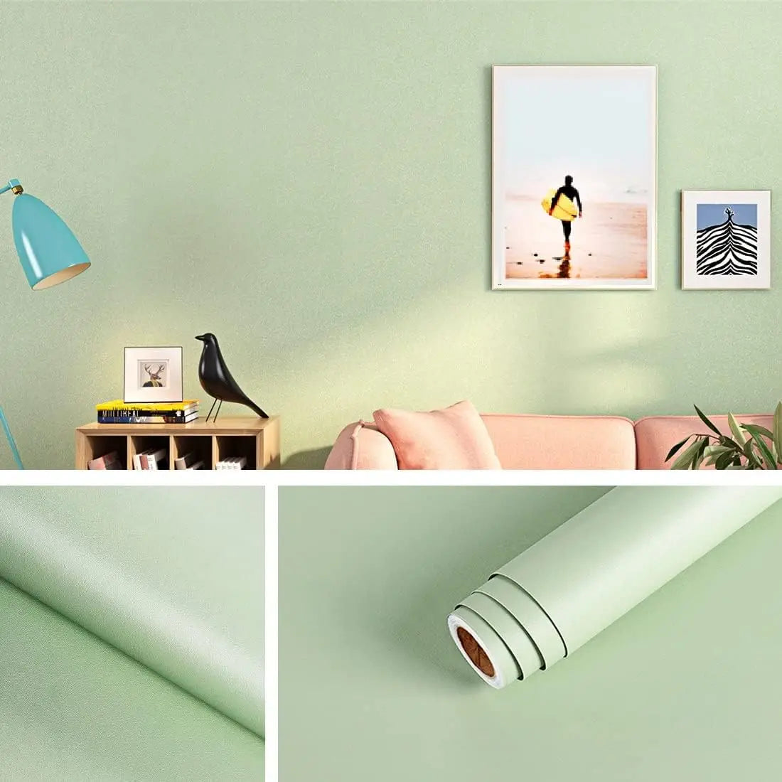 Papel tapiz de película de vinilo autoadhesivo, pegatinas de pared impermeables para baño, cocina, muebles, decoración de habitación, mejora del hogar