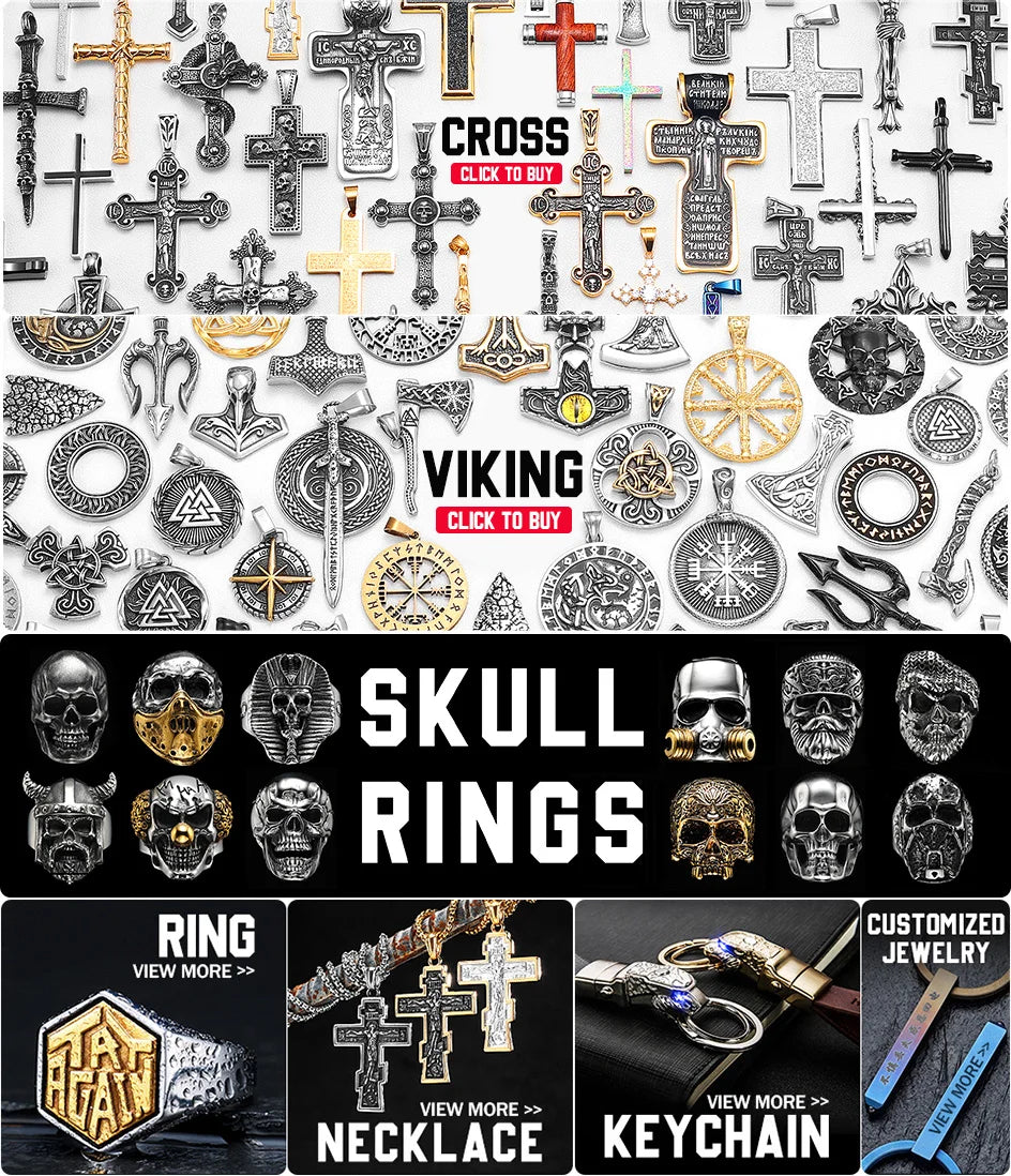 Anillo de cara César, anillos de acero inoxidable 316L para hombres, estatua de la victoria Roma, Punk Rock para motorista masculino, novio, joyería, regalo, triangulación de envíos