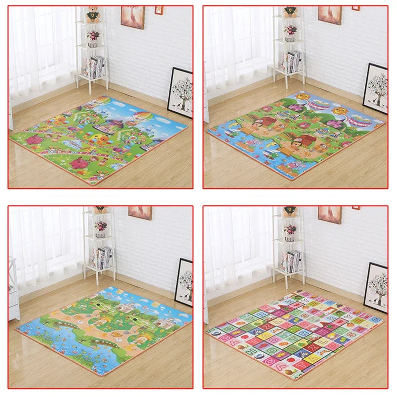 Alfombras para gatear para niños, alfombra de juego para bebés, alfombra de gimnasio para actividades EPE, alfombra de juego para bebés, alfombra para niños, suelo, juguetes de espuma Eva para recién nacidos, 120x90cm