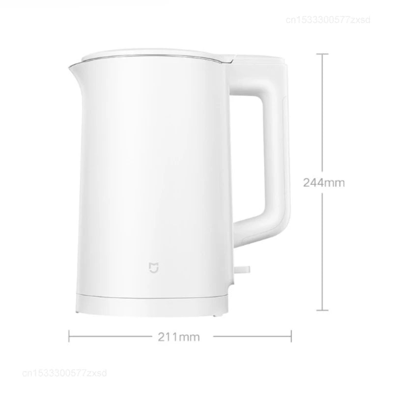 Hervidor Eléctrico Mijia N1, Hervidor de Agua de Acero Inoxidable de Ebullición Rápida, 220V, Hervidores Eléctricos Inteligentes de 1.5L y 1500W para Té y Café en Casa
