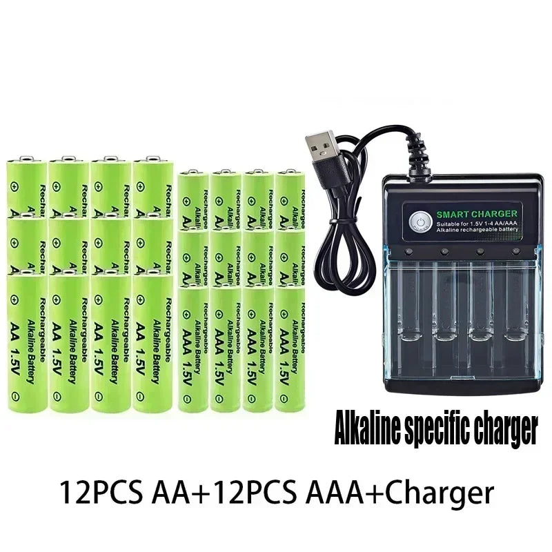 Batería recargable Original 1,5 V AA9800mAh + AAA8800mAh + cargador para ordenador reloj Radio videojuego cámara Digital AA AAAbattery