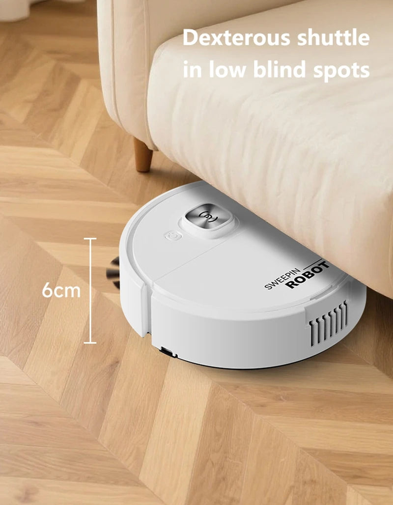 Miniaspiradora 3 en 1, Robot aspirador inteligente, barrido de polvo para el hogar, fregado para alfombras y el suelo del hogar