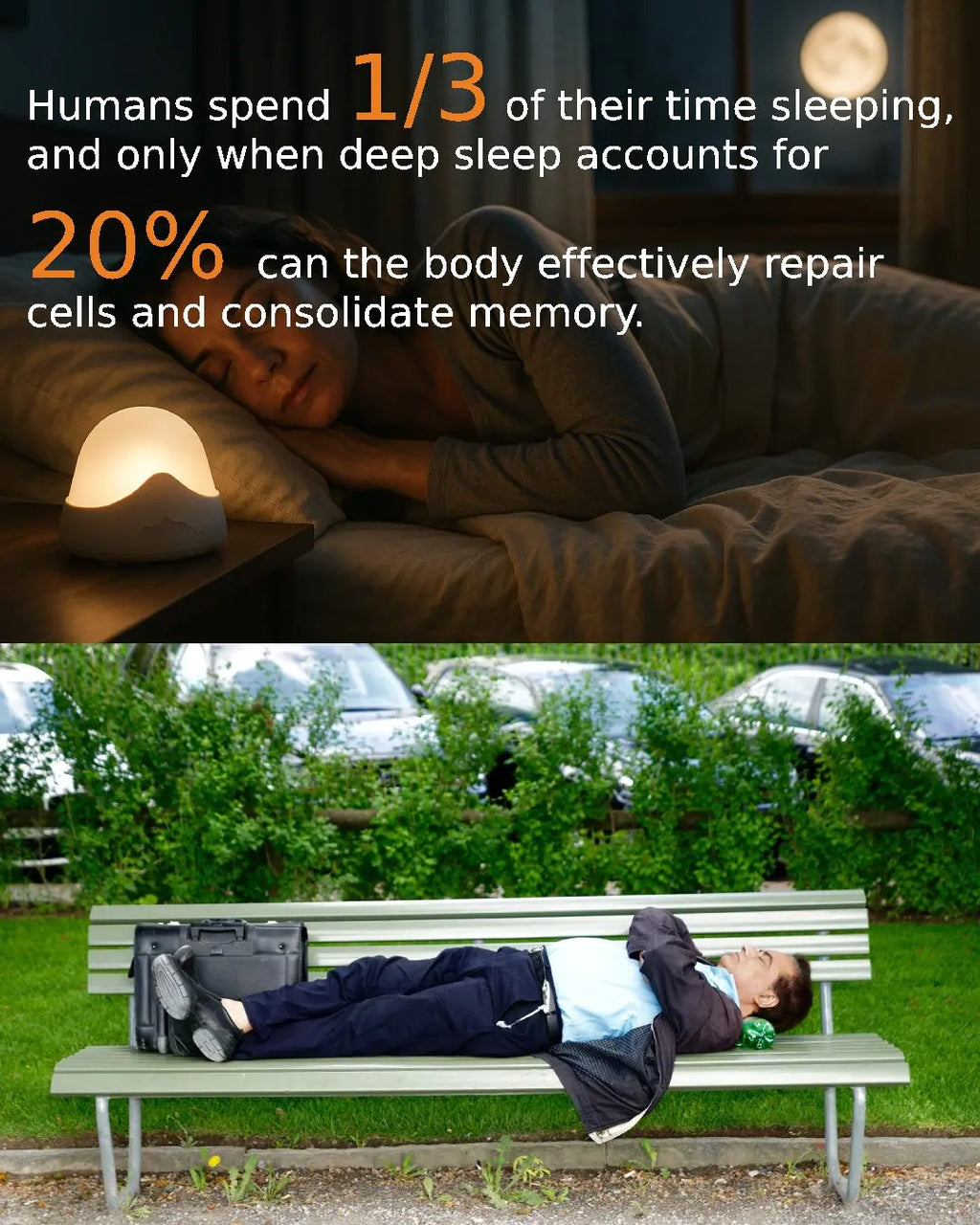 Máquina portátil de ruido blanco, ayuda para dormir con luz LED para respirar y 20 tipos de música ligera, dispositivo de meditación para relajación