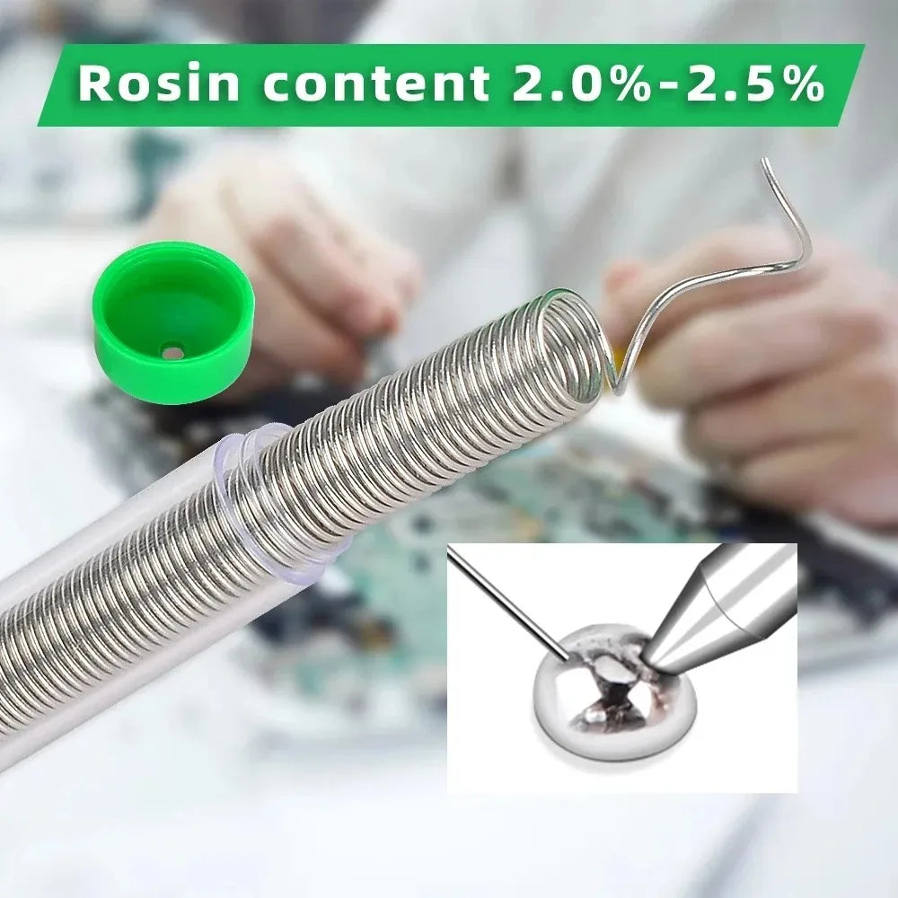 Alambre de Soldadura sin Plomo de Bajo Punto de Fusión 10/20g/30g, Bobina Sn99.3/Cu0.7 de Alta Pureza, Fundente Ecológico para Mantenimiento
