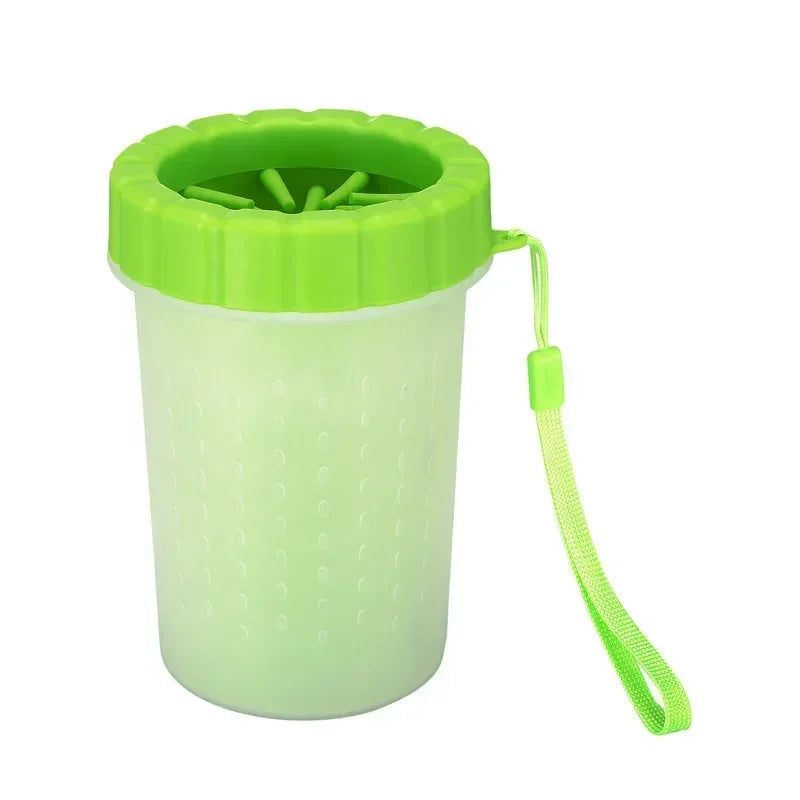 Taza para lavar los pies de mascotas, baño para perros, limpieza de belleza para mascotas, toallitas automáticas sin pies, portátil, limpieza de patas sucias para gatos, taza con cepillo de lavado
