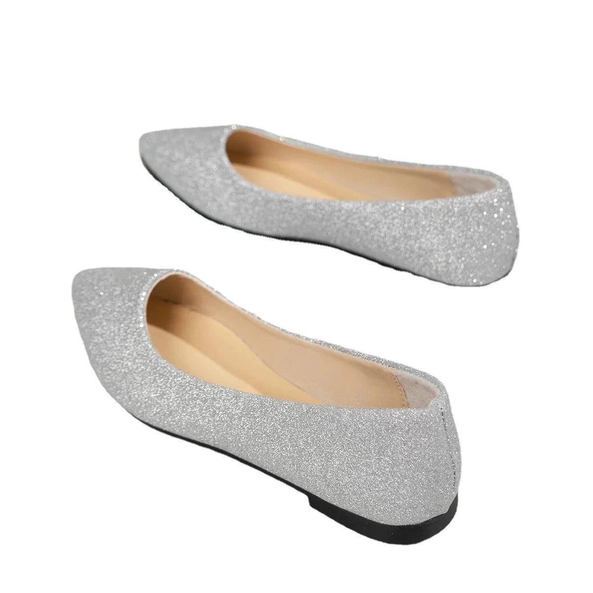 Nueva llegada 2024 zapatos de verano bonitos y a la moda con punta estrecha para mujer, zapatos planos de bailarina, zapatos informales cómodos para mujer
