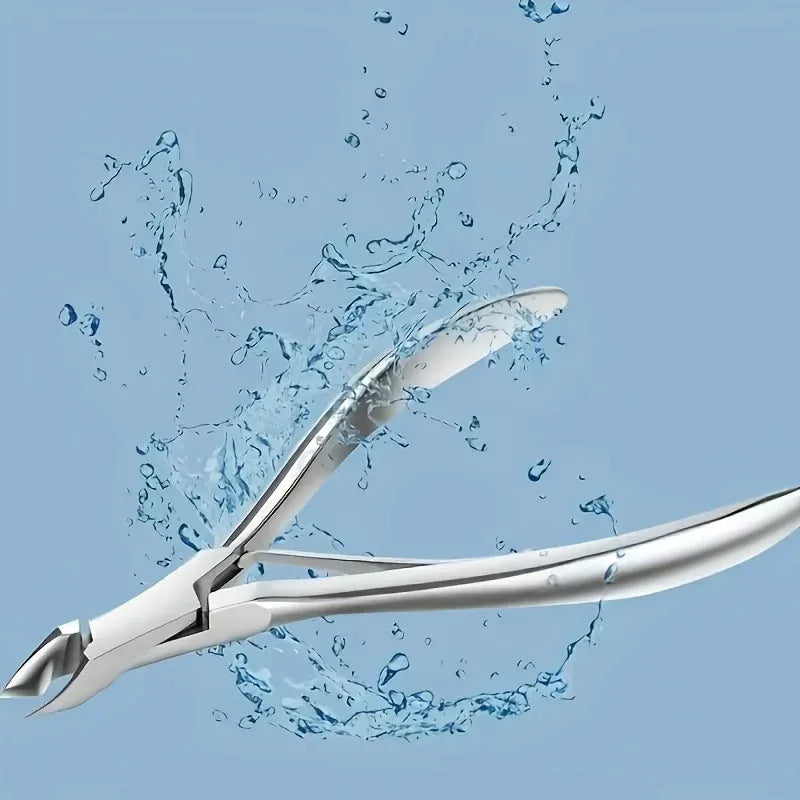 1 cortaúñas de acero inoxidable para uñas gruesas y encarnadas, herramienta de recorte de precisión, herramienta de manicura y pedicura para salón y hogar