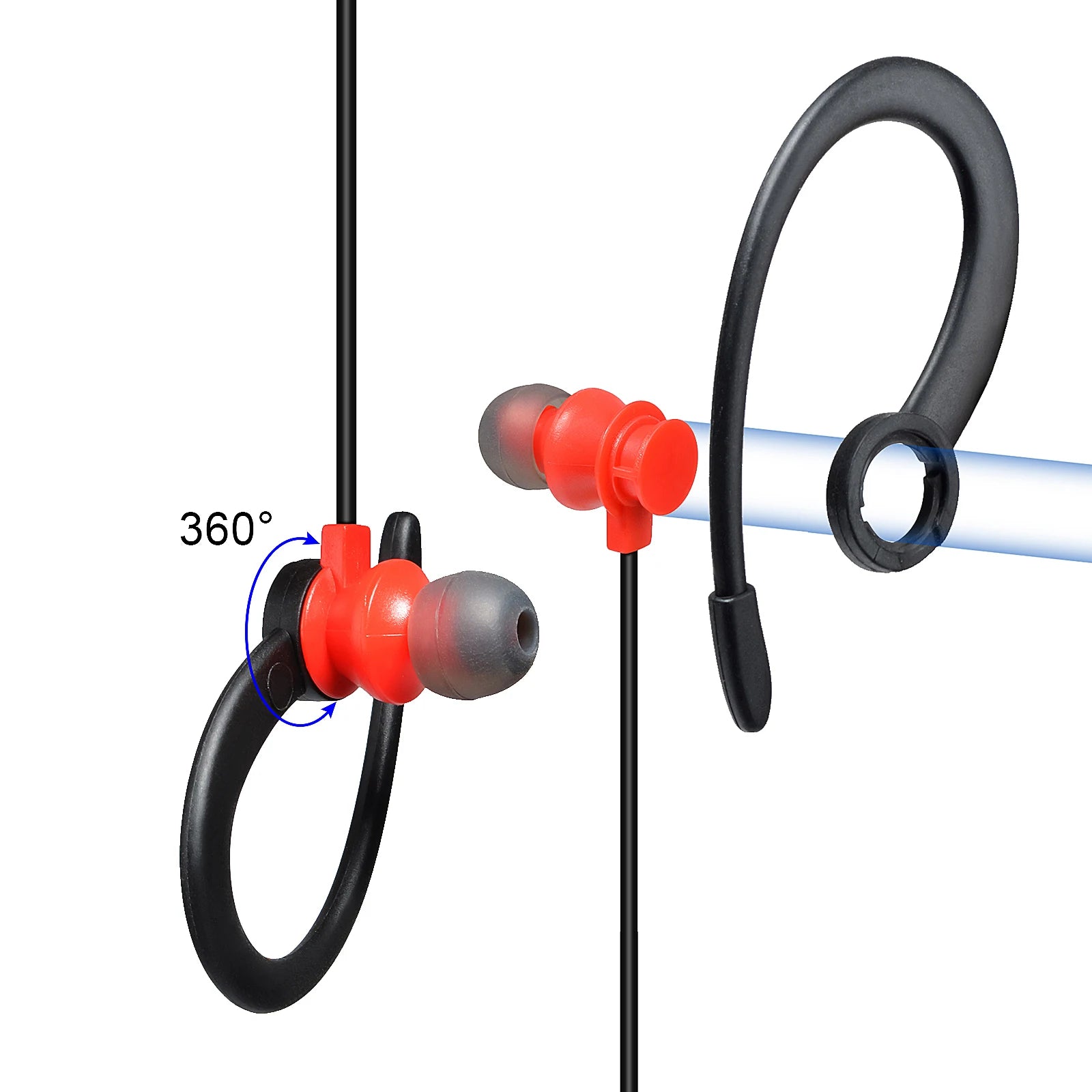 Walkie Talkie en forma de G de 1Pin, auricular solo para escuchar, auricular suave con enchufe de 3,5mm para Motorola, altavoz de Radio bidireccional, micrófono