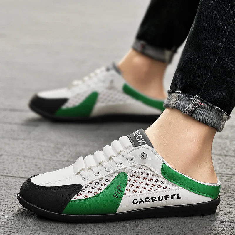Zapatos de Hombre Estilo Verano 2026, Diseño Cerrado y Deslizante con Malla Transpirable, Mocasines Modernos y Transpirables