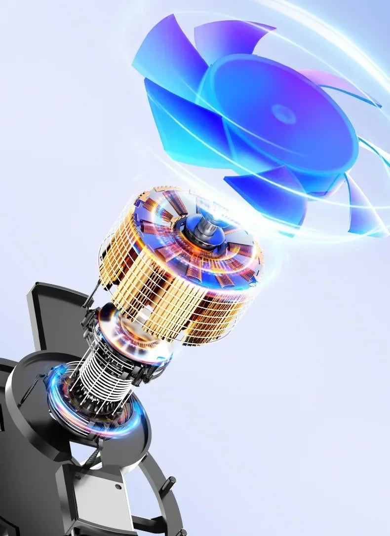 Enfriador de Teléfono Portátil Magnético, Ventilador Ligero de Bajo Ruido con Luz RGB, Enfriamiento Rápido para Teléfono, Tableta, Juegos PUGB