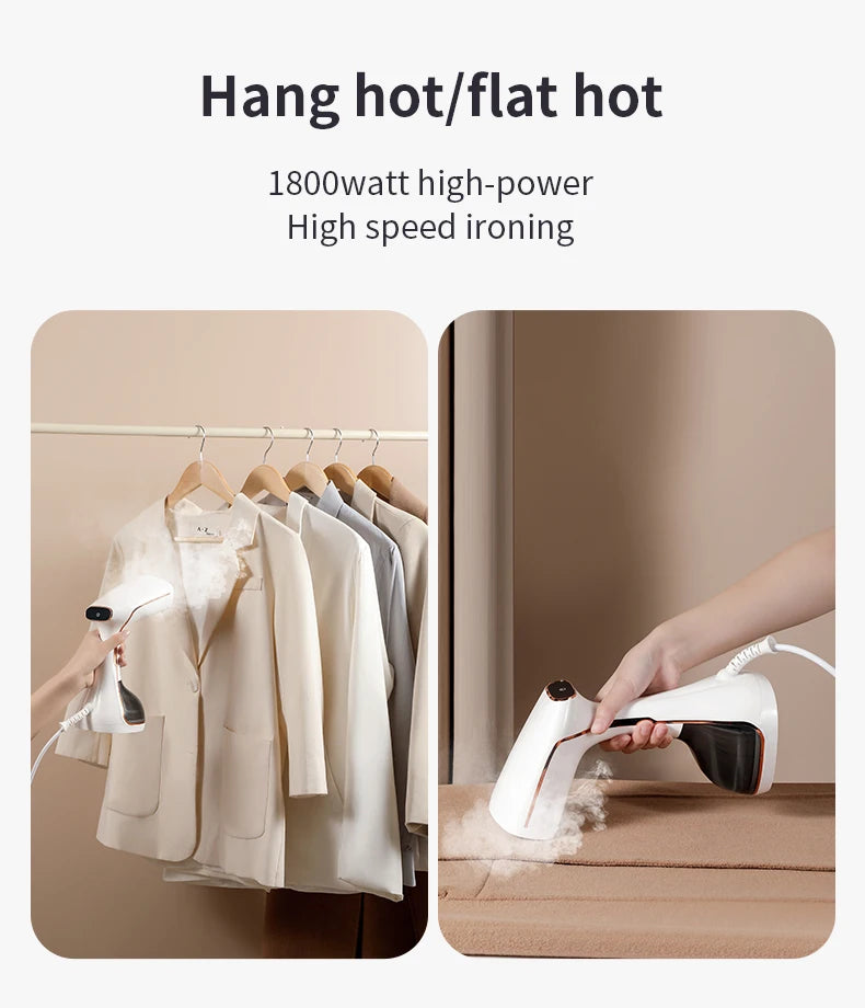 Plancha de Vapor de Mano con Pantalla Táctil Resistente al Calor HOMEFISH 2025, Mini Plancha Vertical con Cepillo