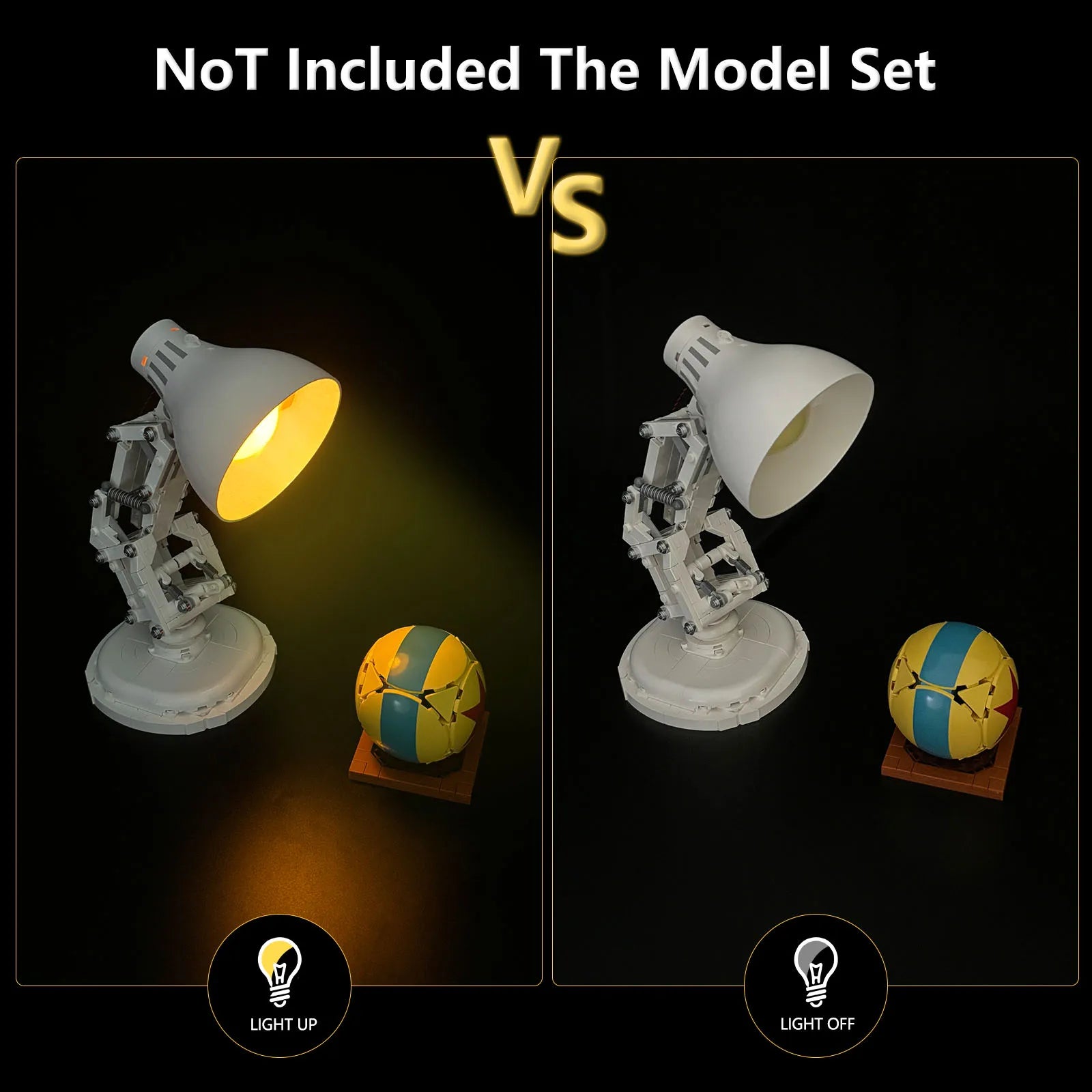 LYBMTWF Kit de luz LED compatible con bloques de construcción Lego 21357 Pixar Luxo Jr (no incluye los ladrillos modelo)