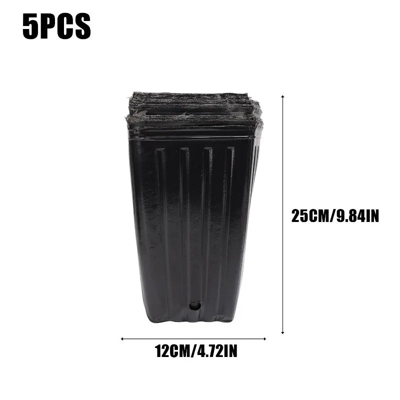 Macetas Altas y Profundas para Árboles, Contenedores para Plantas y Flores, Macetas de Inicio con Orificios de Drenaje, Vasos para Semilleros de Jardín y Exteriores
