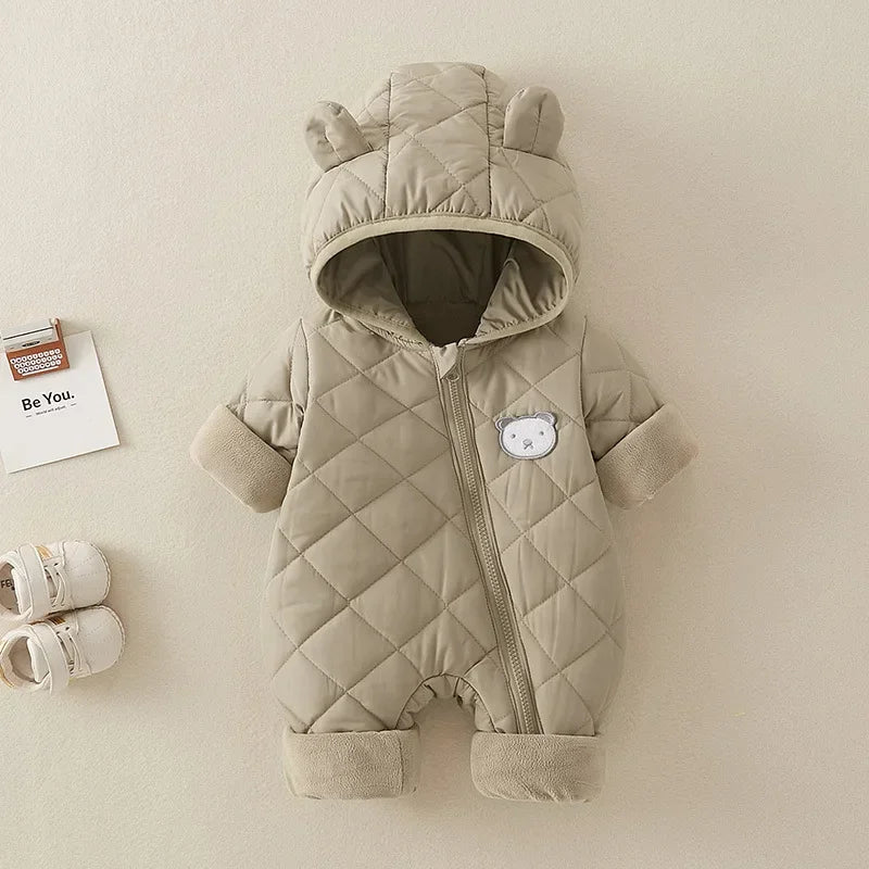 Ropa de invierno para recién nacido, ropa para niña, mono grueso para bebé, pelele cálido para bebé, Chaqueta de algodón, pelele, monos para niño, abrigo para niño pequeño