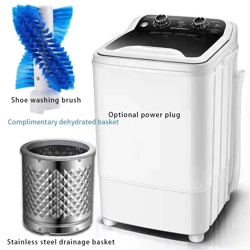 Venta caliente del hogar 7.5L 3 en 1 mini lavadora portátil de cubo grande con función de lavado y vibración, gran capacidad