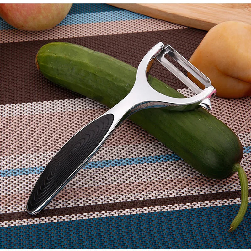Cuchillo de pelar de acero inoxidable, venta al por mayor, cepillador de melón y calabaza, cocina, aleación de Zinc, pelador de frutas y melón, cuchillo raspador para el hogar
