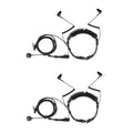 Retevis ETK007 Micrófono de garganta ajustable con PTT de dedo para Baofeng UV-5R Estilo Kenwood Doble aguja Incluye dos auriculares