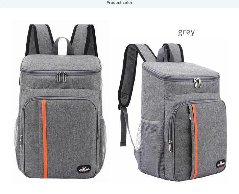 Bolsa de almuerzo térmica portátil de 18L, caja de comida duradera, resistente al agua, funda con aislamiento de hielo, mochilas para cena Oxford para acampar, Icebox