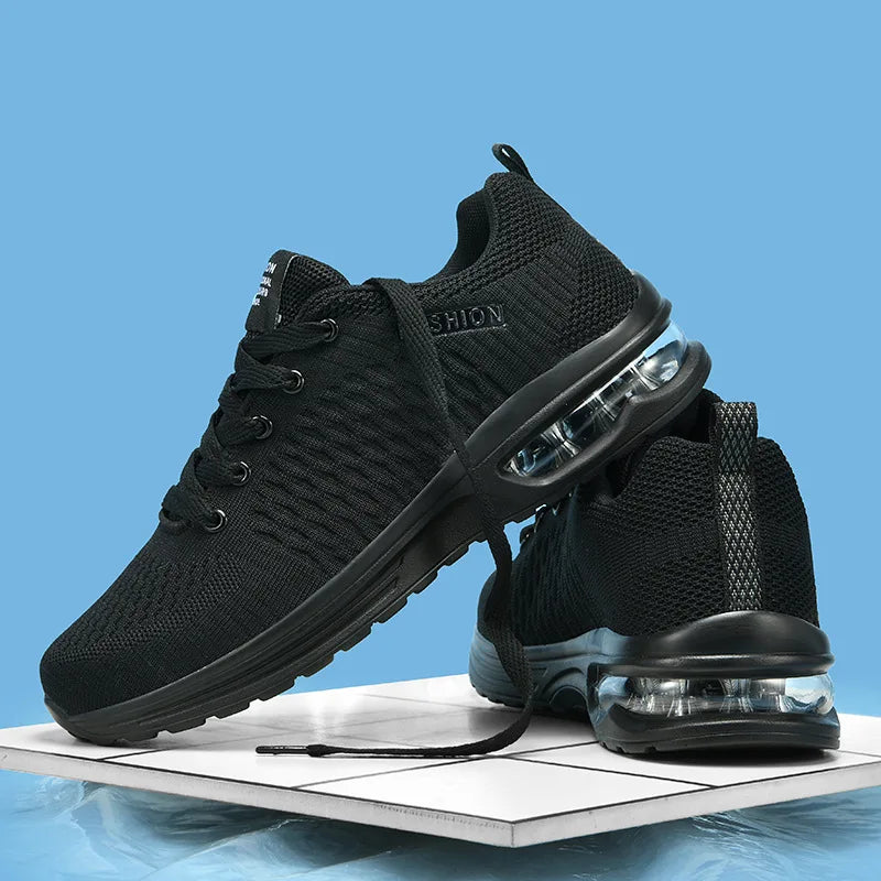 Zapatos para correr para hombre, zapatillas con cordones, zapatos informales ligeros a la moda para hombre, zapatos de tenis de malla para caminar, zapatos para hombre al aire libre de talla grande 47