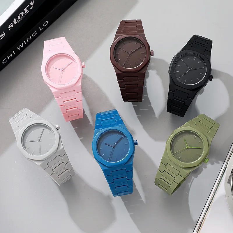 Nueva moda, Reloj con calendario de lujo para Hombre, relojes de cuarzo informales de negocios para mujer, Reloj deportivo de plástico, relojes para estudiantes, Reloj para Hombre
