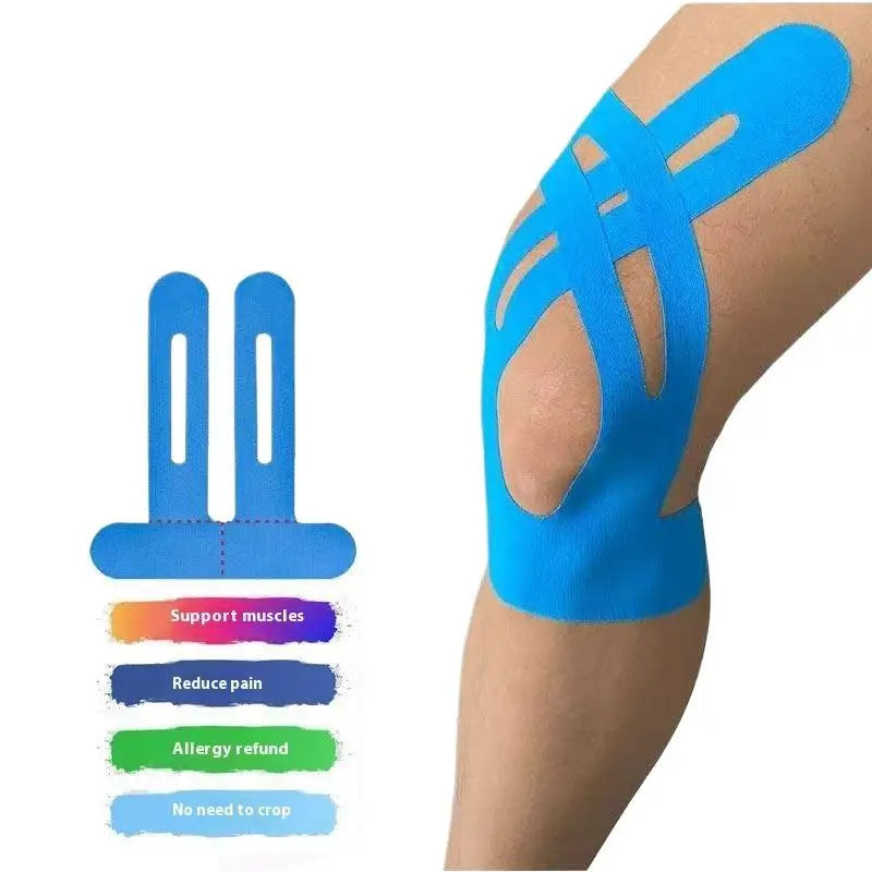 Cinta de kinesiología, atlética y elástica, transpirable, para rodillas, impermeable, proporciona soporte y estabilidad para correr, 1/5 Uds.