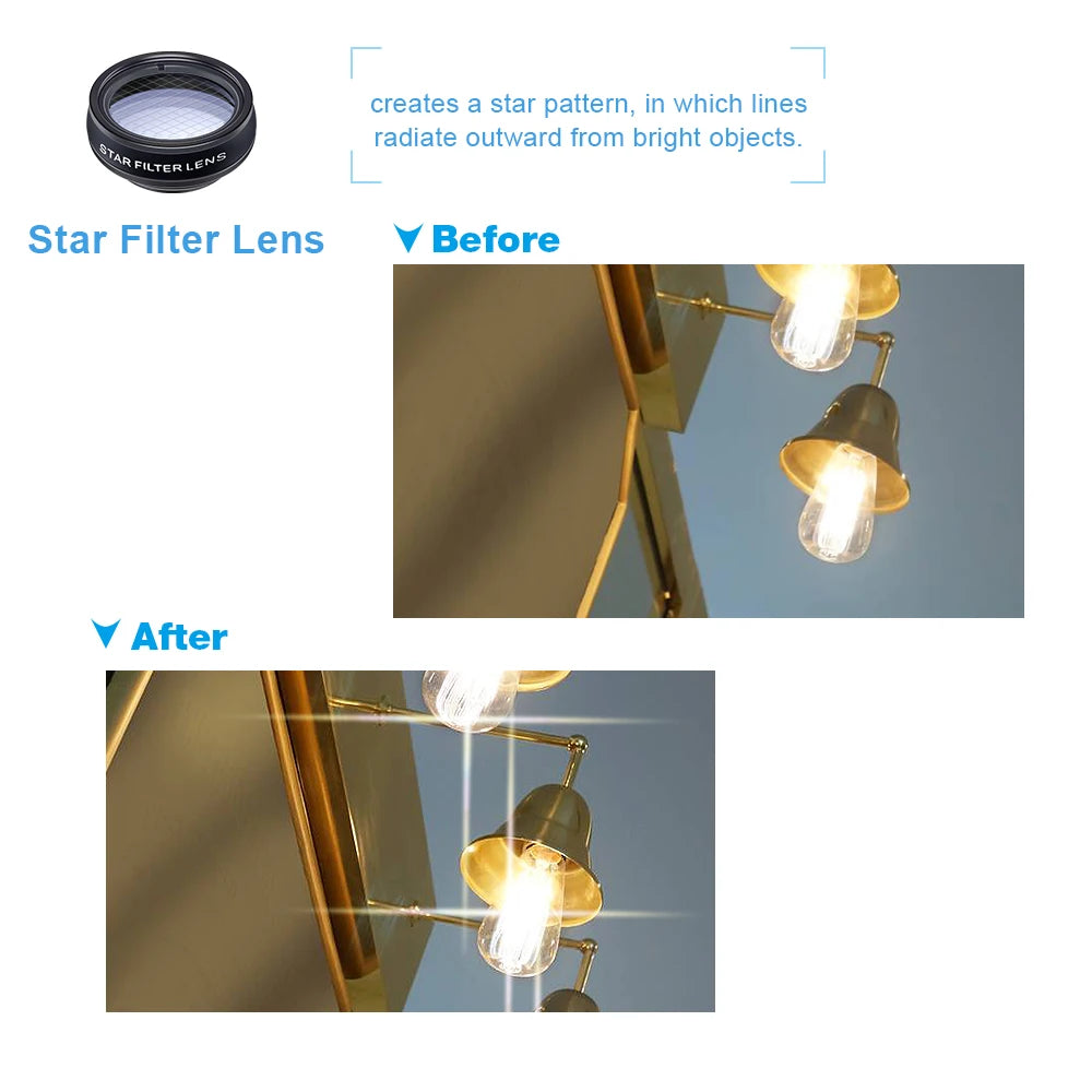 APEXEL-Kit de lentes para teléfono móvil, teleobjetivo 22X, ojo de pez, lente Macro gran angular, filtros de flujo de estrella CPL para todos los teléfonos inteligentes, 10 en 1