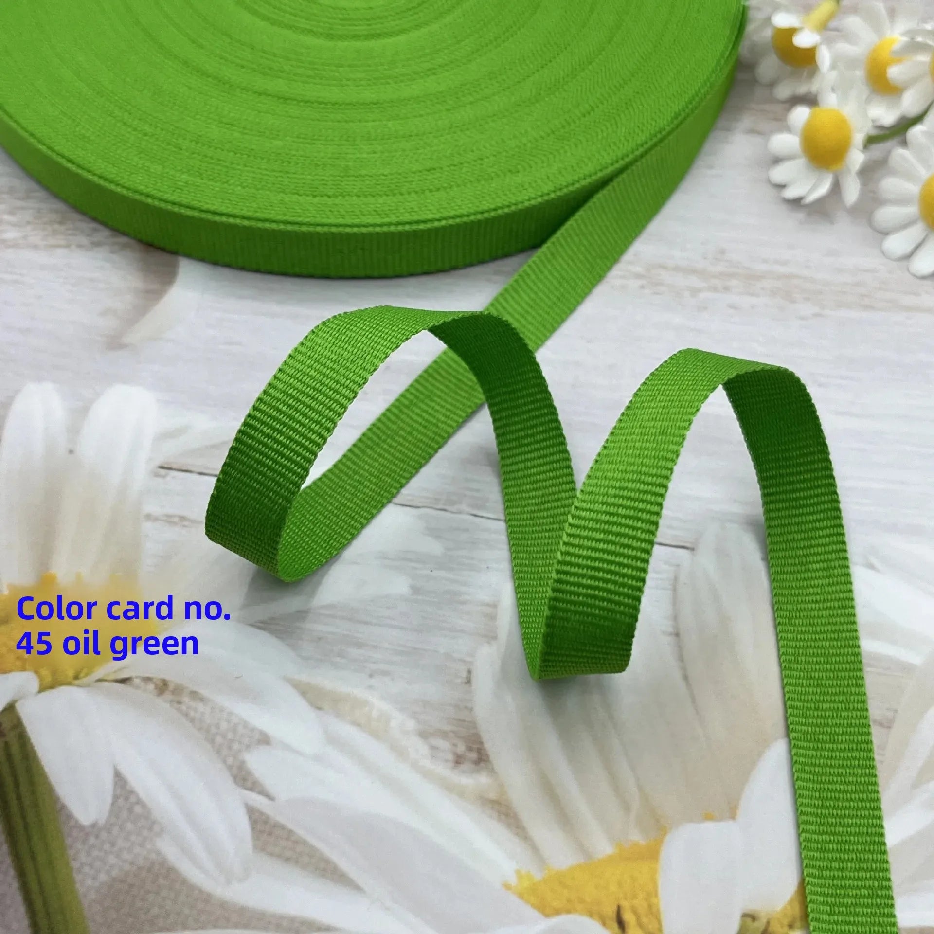 Cinta de encuadernación de borde de tejido liso de poliéster colorido, cinturón de tela de nailon, cinturón de lona con borde en rollo, corbatas para artículos para el hogar