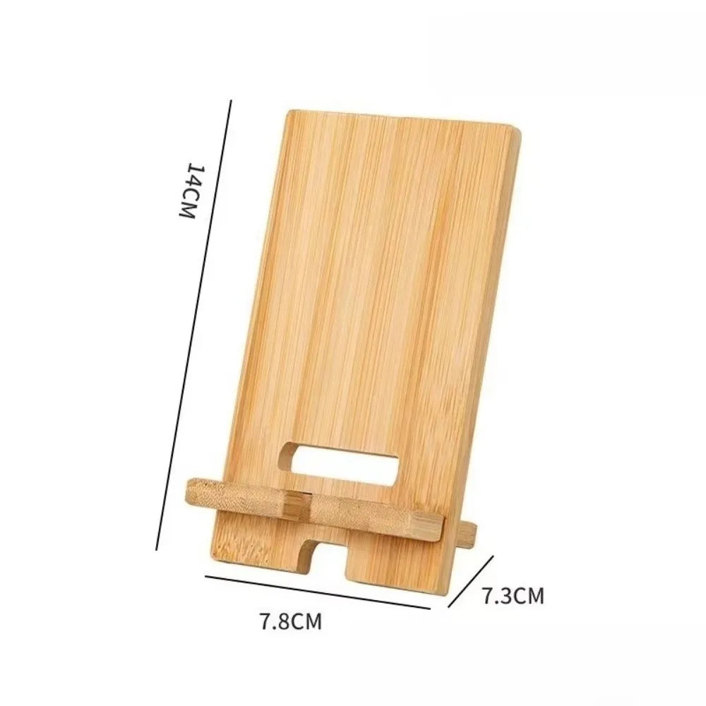 Soporte de madera para teléfono de escritorio, soporte multifuncional para tableta, soporte para teléfono móvil para el hogar/oficina