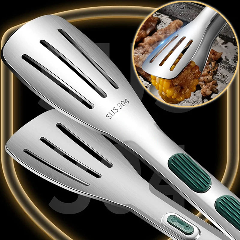 Nuevas Pinzas de Acero Inoxidable para Alimentos, Pinzas para Carne, Ensaladas, Pan, Pinzas para Barbacoa, Pinzas Antideslizantes para Buffet, Utensilios de Cocina, Accesorios de Cocina