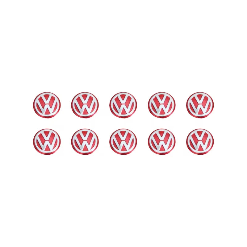 5/10 Uds. Insignia de llave remota de coche de 14MM emblema pegatinas con logotipo de Metal para VW GTI Polo Golf Passat Tiguan Arteon Touareg CC Taigo Caddy Je