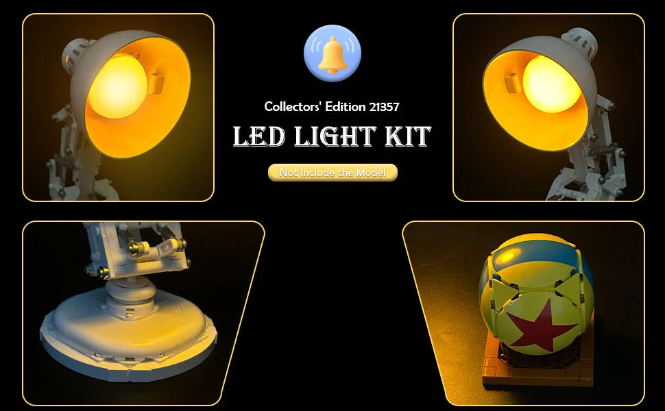 LYBMTWF Kit de luz LED compatible con bloques de construcción Lego 21357 Pixar Luxo Jr (no incluye los ladrillos modelo)