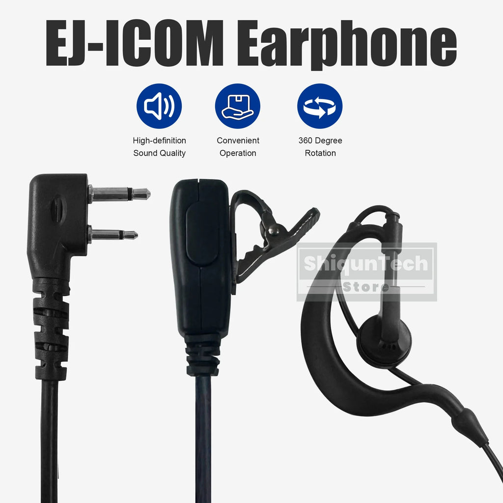 Auricular para ICOM Radio bidireccional IC-F22S auriculares de alta calidad Compatible con IC-V85 IC-V82 Walkie Talkie auriculares con micrófono PTT