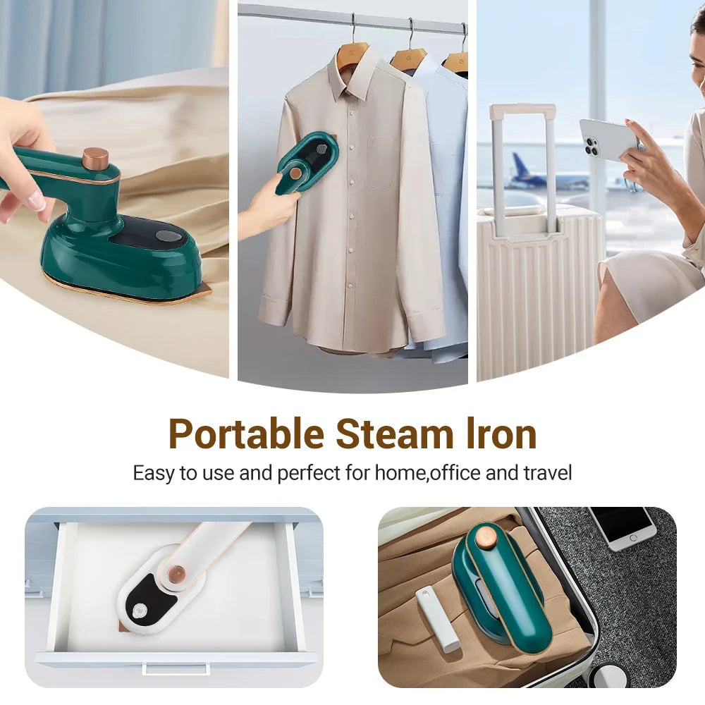 Mini vaporizador de ropa, plancha de vapor portátil de mano para viaje en casa, planchado de ropa, máquina de planchar en seco y húmedo, electrodoméstico