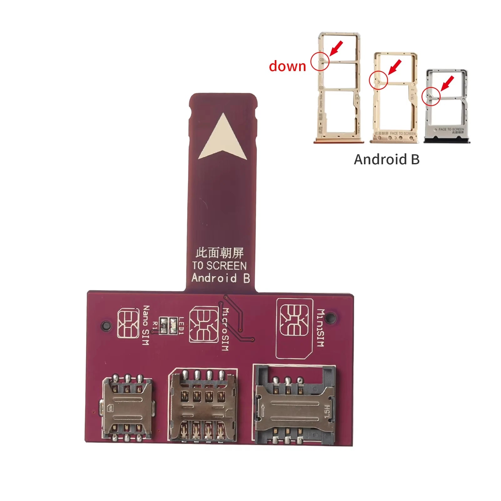 Para iPhone tarjeta SIM 4 en 1, adaptador de ranura para tarjeta externa, cambiador rápido de tarjetas, soporte para lector de tarjetas SIM para iPhone, reinicio gratuito Nano