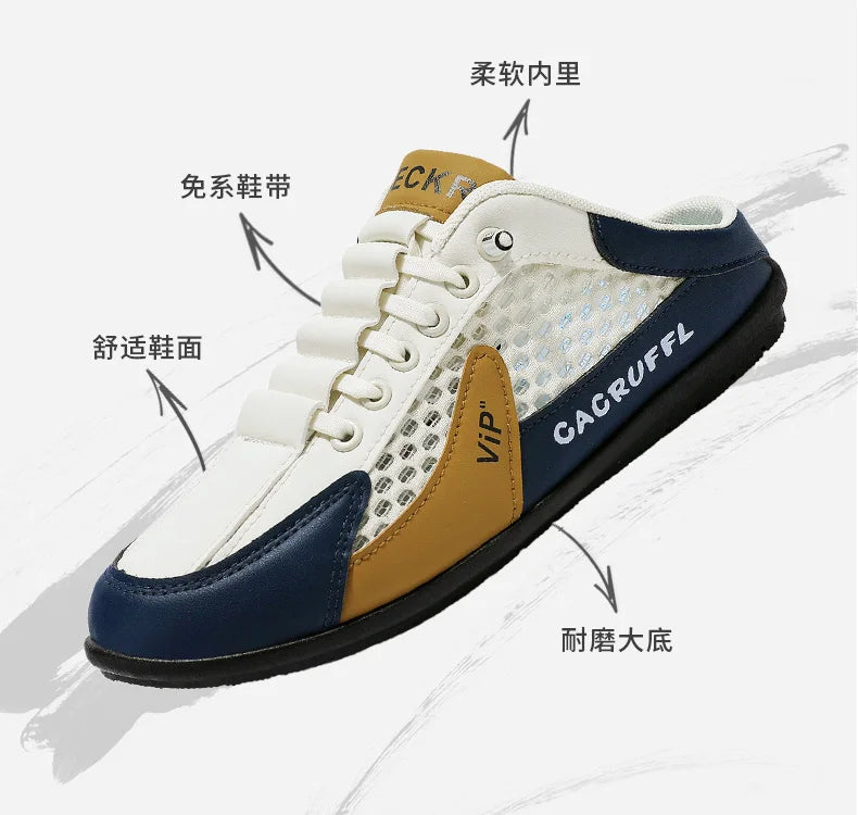 Zapatos de Hombre Estilo Verano 2026, Diseño Cerrado y Deslizante con Malla Transpirable, Mocasines Modernos y Transpirables