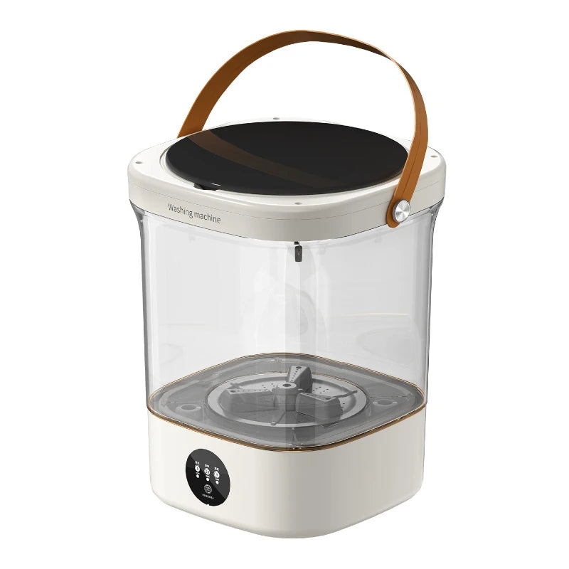 Mini Lavadora Eléctrica de 12L para el Hogar, Dormitorio Estudiantil, Limpiadora de Ropa Interior, Lavadora de Calcetines, Deshidratadora para Personas con Poco Tiempo