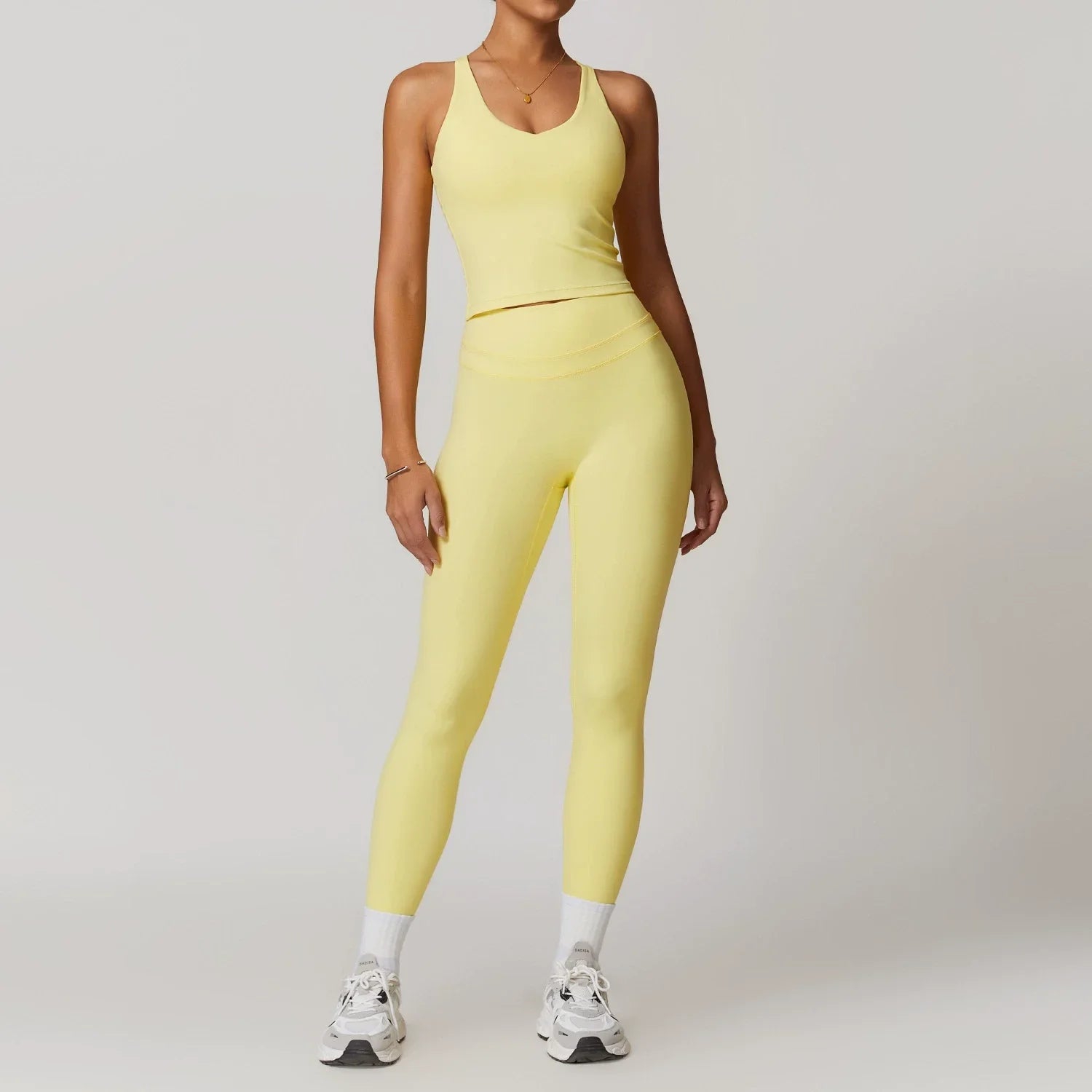 Ropa deportiva de 2 piezas para mujer, conjunto de Yoga, ropa de gimnasio, ropa deportiva, trajes de Yoga, conjunto de Fitness, chándales, Sujetador deportivo, mallas de cintura alta para gimnasio