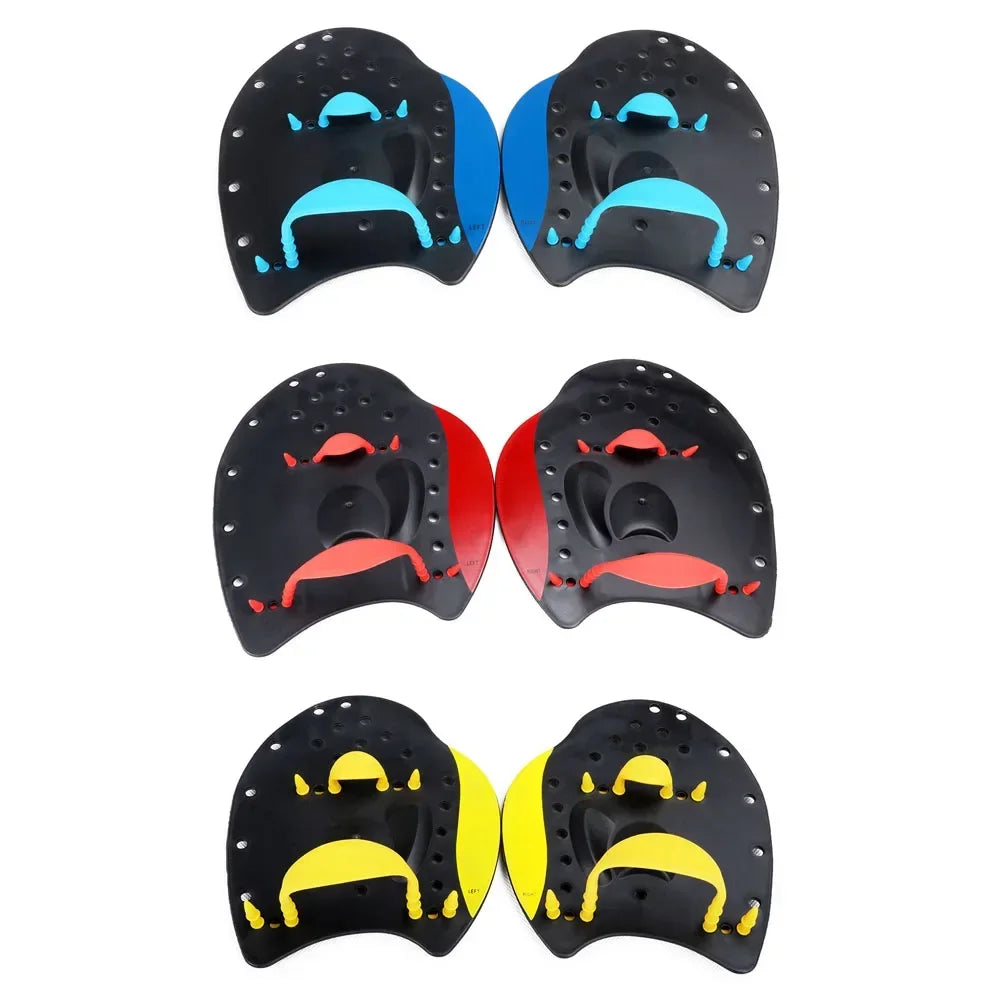 Paletas de natación profesionales, herramientas de corrección para práctica de natación, guantes palmeados de mano de silicona ajustables duraderos para adultos y niños