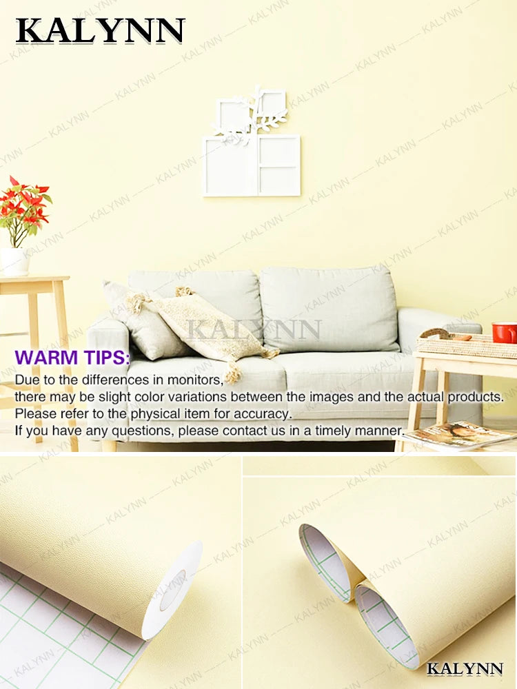 Papel tapiz impermeable de Color sólido, autoadhesivo para habitación, armario blanco y negro, pegatina de pared mate para muebles de cocina, ancho personalizable