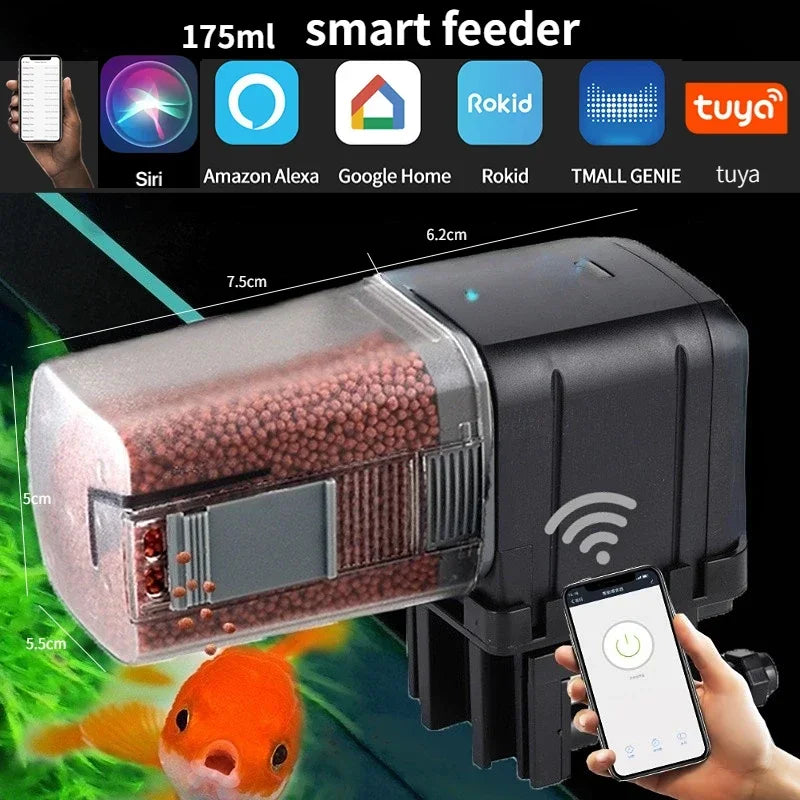 Alimentador automático de pecera, alimentador de sincronización inteligente, alimentador de peces dorados, aparato de alimentación de acuario de peces de gran capacidad