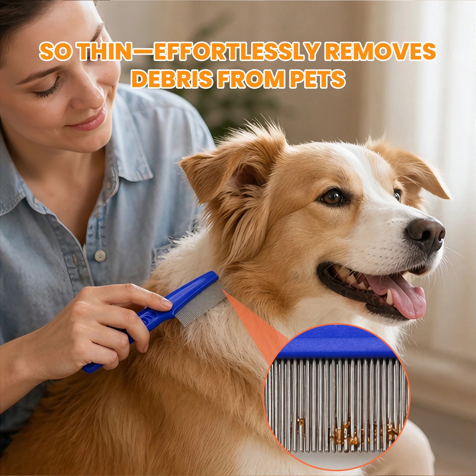 Set de 5 peines para mascotas, para pelo de perros y gatos. Peine desenredante, peine especial para cepillar mascotas, removedor de pelo suelto, rascador de pelo y adelgazador de pelaje para gatos.