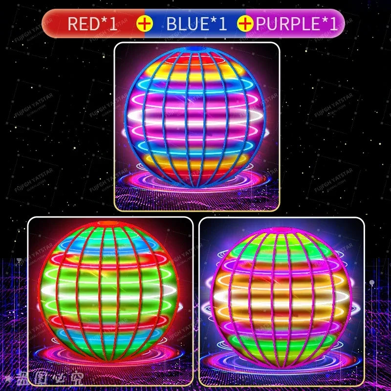 Bola voladora Boomerang Flyorb mágica con luces LED Drone Ball Fly Nova Orb Flying Spinner Fidget juguetes niños regalos de navidad