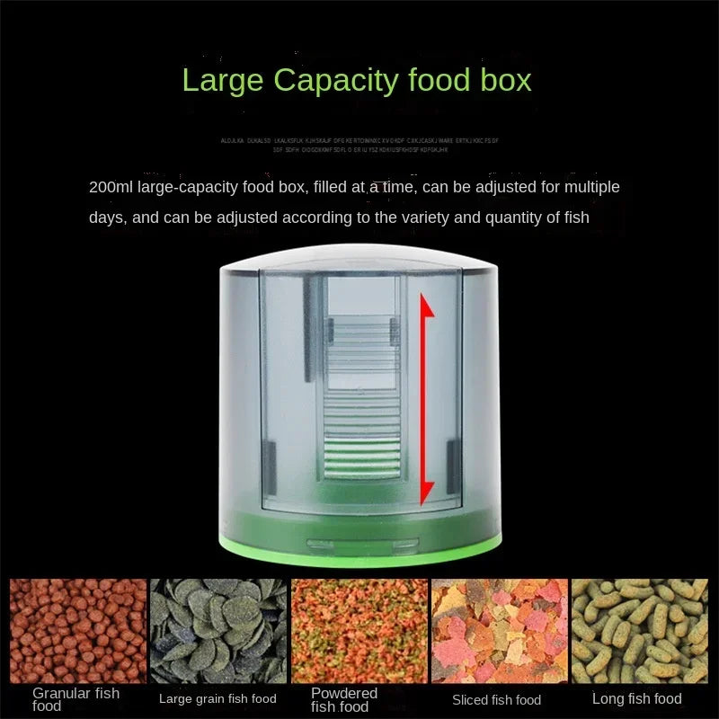 Alimentador automático de pecera, alimentador de sincronización inteligente, alimentador de peces dorados, aparato de alimentación de acuario de peces de gran capacidad