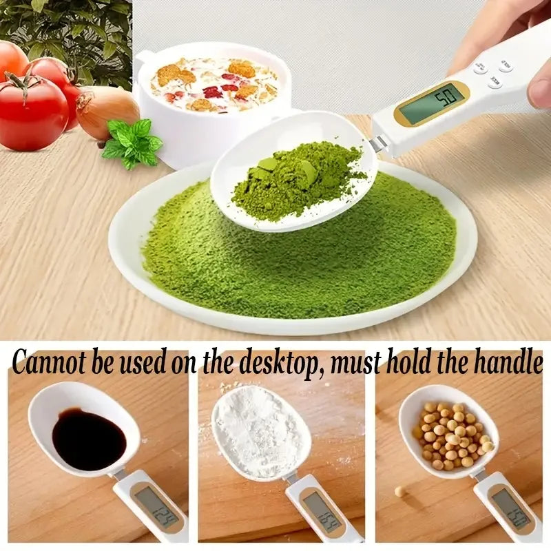 Mini báscula de cuchara báscula Digital de cocina báscula electrónica LCD para alimentos 0,1-500g cocina harina leche café en polvo cuchara medidora de peso