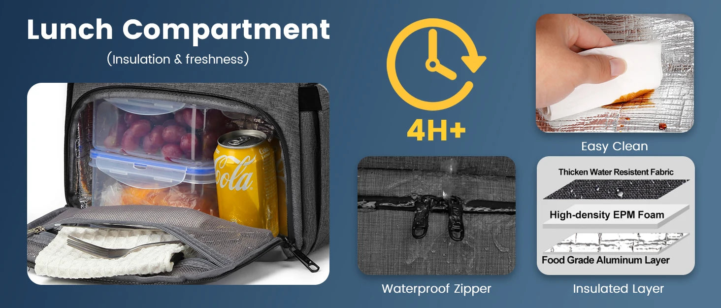 Mochila para el almuerzo, bolsa de Picnic con aislamiento, bolsa de viaje multifuncional, gran capacidad, Picnic al aire libre, Camping, mochila impermeable