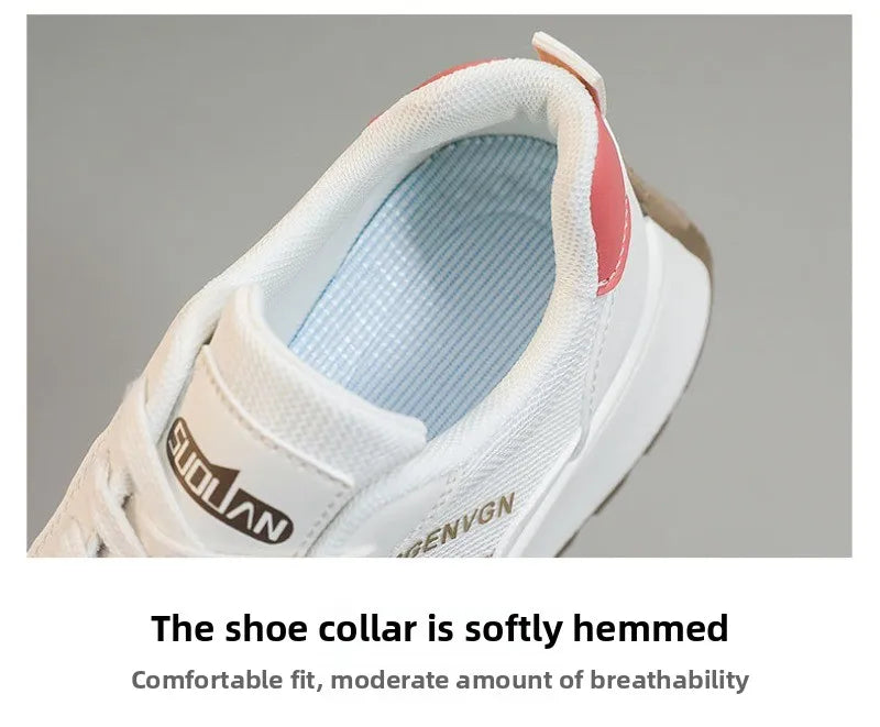 Zapatillas de deporte para mujer, calzado informal transpirable de malla, zapatos de tenis a la moda, zapatos de plataforma con aumento de altura para mujer, zapatos deportivos nuevos 2025
