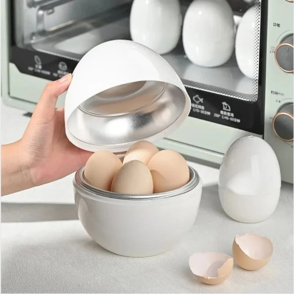Capacidad 4 huevos olla para microondas fácil y rápida herramientas de cocina duras o suaves de 5 minutos