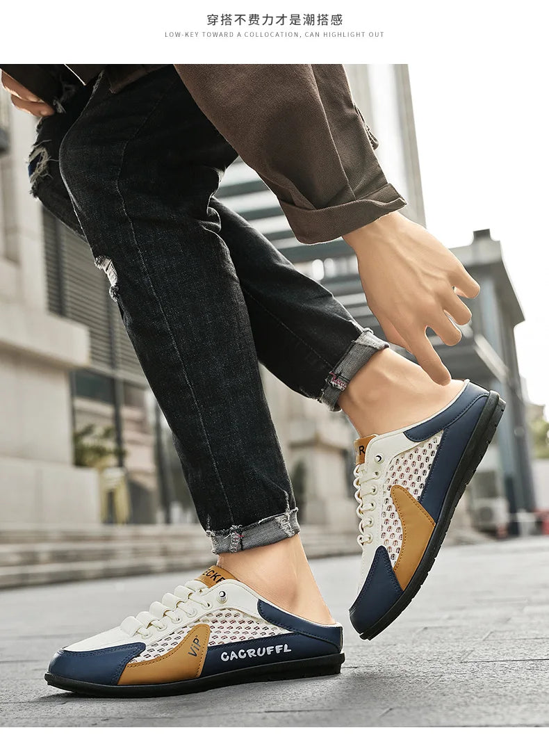 Zapatos de Hombre Estilo Verano 2026, Diseño Cerrado y Deslizante con Malla Transpirable, Mocasines Modernos y Transpirables