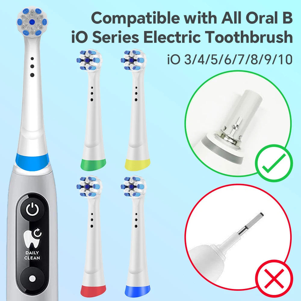 Compatible con cabezales de repuesto para cepillo de dientes eléctrico Oral B iO, cabezal de cepillo de dientes para iO 2/3/4/5/6/7/8/9/10